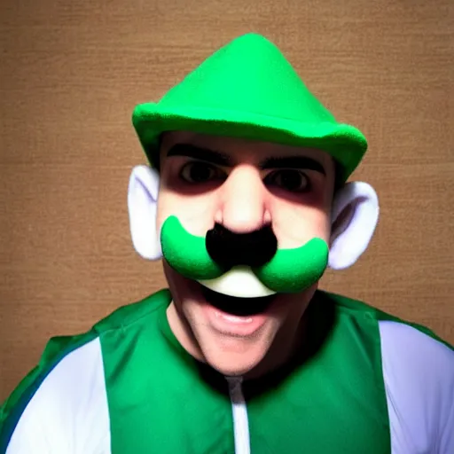 prompthunt: Charlie Day wearing Luigi's clothing in an upcoming