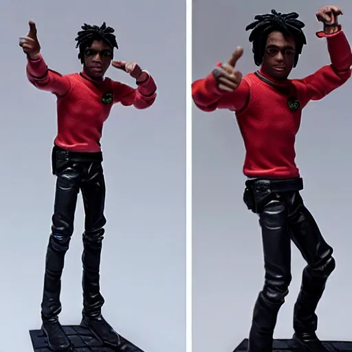 Image similar to playboi carti as a action figure 4 k detailed super realistic