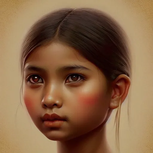 Prompt: beautiful young assamese bihu girl portrait by artgerm and tom bagshaw ; trending on artstation ; award winning