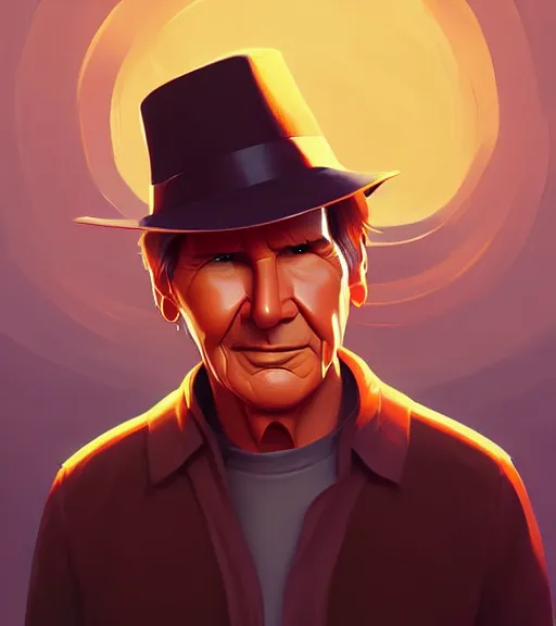 Image similar to icon stylized minimalist harrison ford as gourd!!, loftis, cory behance hd by jesper ejsing, by rhads, makoto shinkai and lois van baarle, ilya kuvshinov, rossdraws global illumination