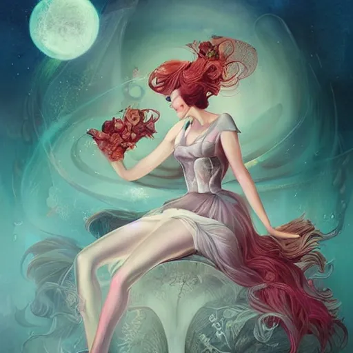 Image similar to a pinup by anna dittmann and olivia de berardinis.