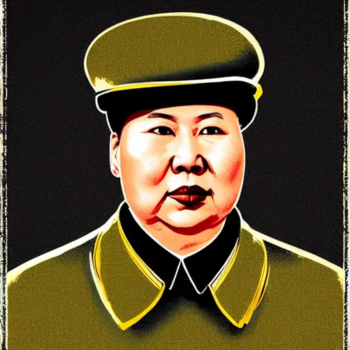 Prompt: chairman mao , highly detailed, portait, character art by Fiona Staples.