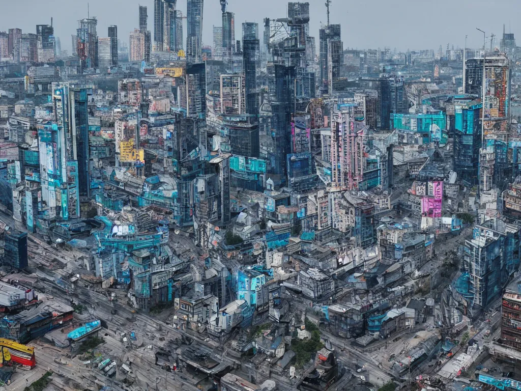 Image similar to kyiv cyberpunk