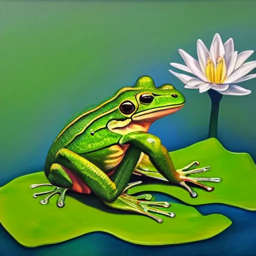 frogs on lily pads drawings