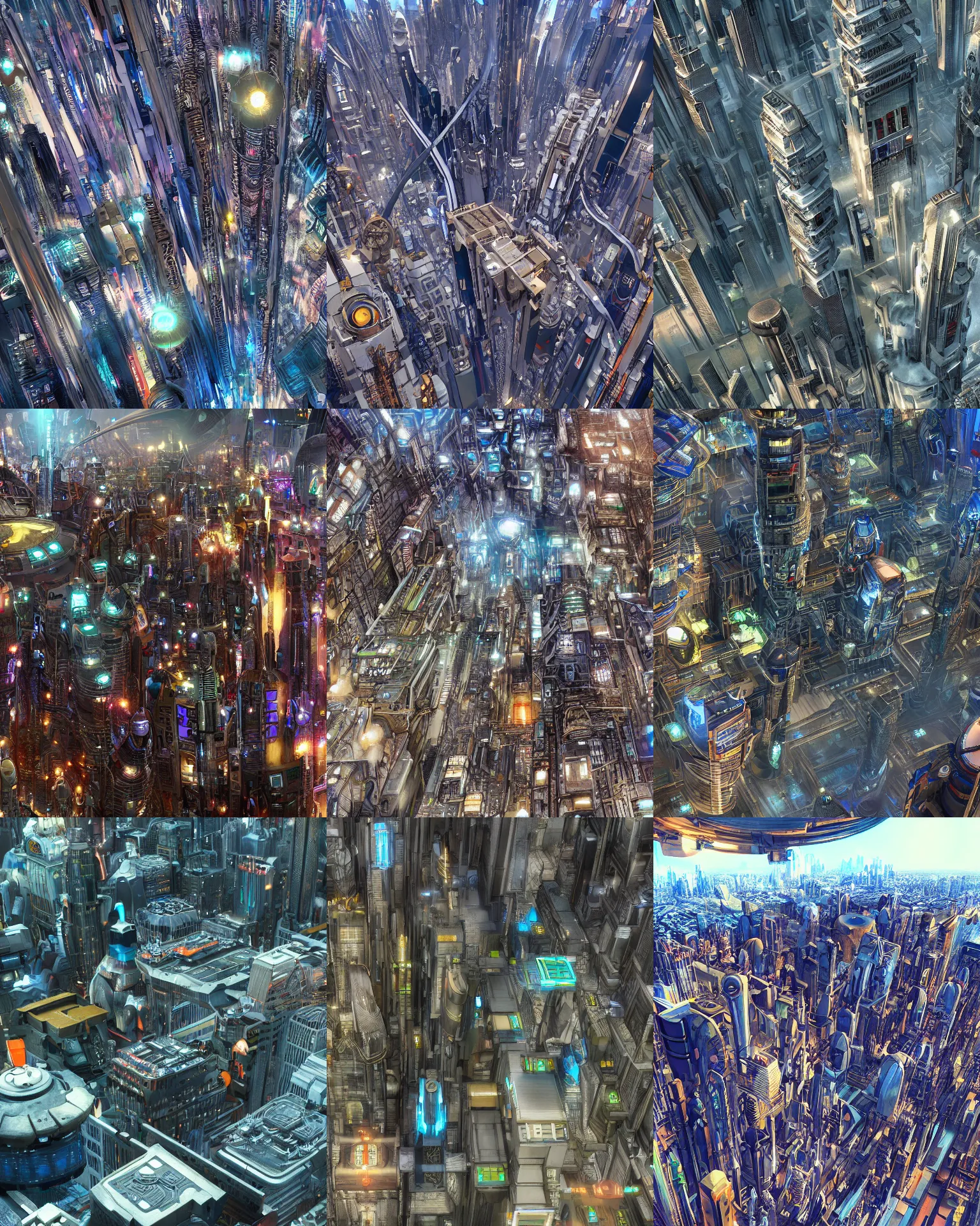 Prompt: scene from the fifth element of scifi city, wide aerial shot, 4 k digital camera, sharp focus