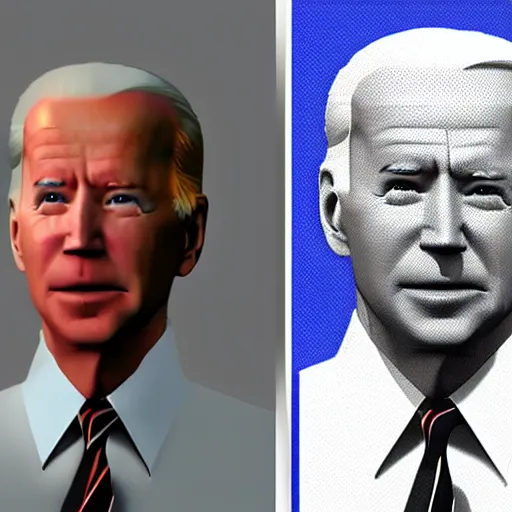 Image similar to Joe Biden as a low poly PS1 character model