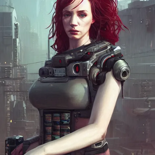 Prompt: highly detailed upper body portrait christina hendricks wearing a croptop cyberpunk clothed in gta v, stephen bliss, unreal engine, fantasy art by greg rutkowski, loish, rhads, ferdinand knab, makoto shinkai and lois van baarle, ilya kuvshinov, rossdraws, tom bagshaw, global illumination, radiant light, detailed and intricate environment