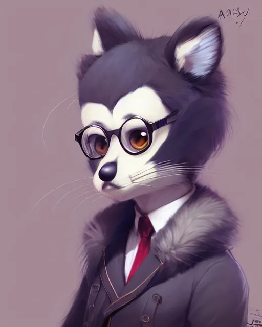 Prompt: character concept art of a cute male anthropomorphic furry | | adorable, a detective fursona, key visual, realistic shaded perfect face, tufted softly, fine details by stanley artgerm lau, wlop, rossdraws, james jean, andrei riabovitchev, marc simonetti, and sakimichan, trending on weasyl