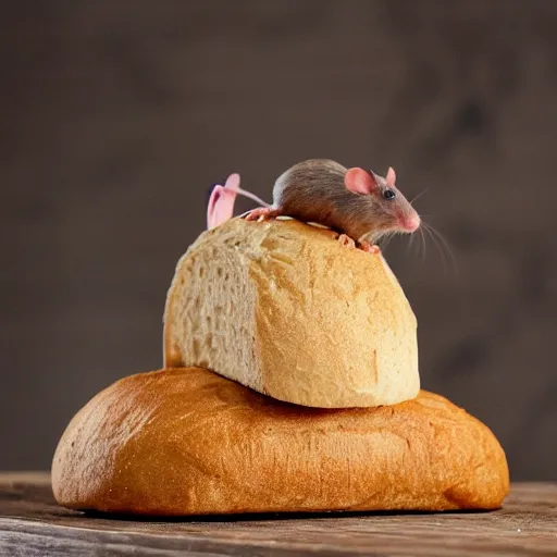 Image similar to rat made out of bread