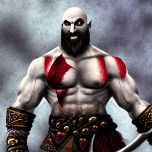 Image similar to Kratos in Norse Mythology