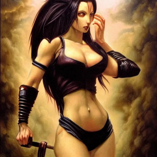 Image similar to an amazing masterpiece of art by gerald brom 🐐 🔥 tifa