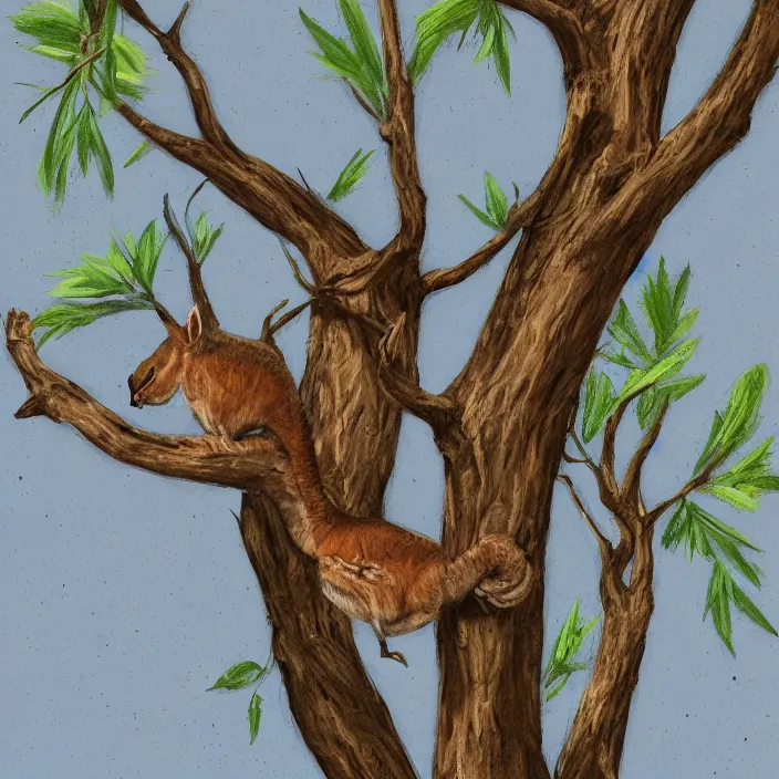 Image similar to going out on a limb, digital painting