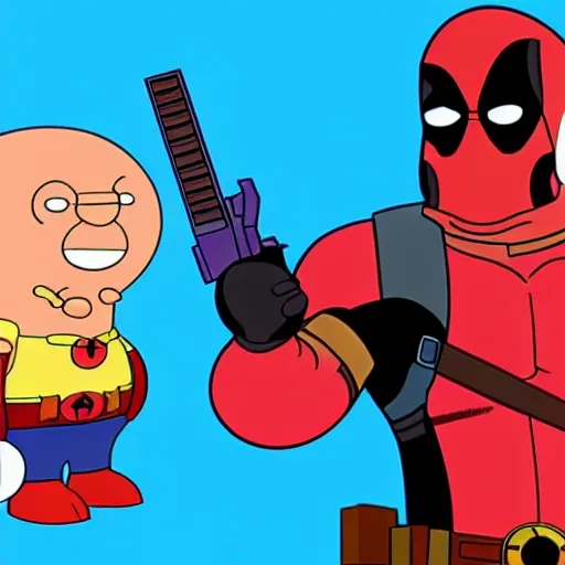 Prompt: deadpool in family guy digital art 4 k detailed super realistic