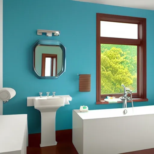 Image similar to Windows XP themed bathroom