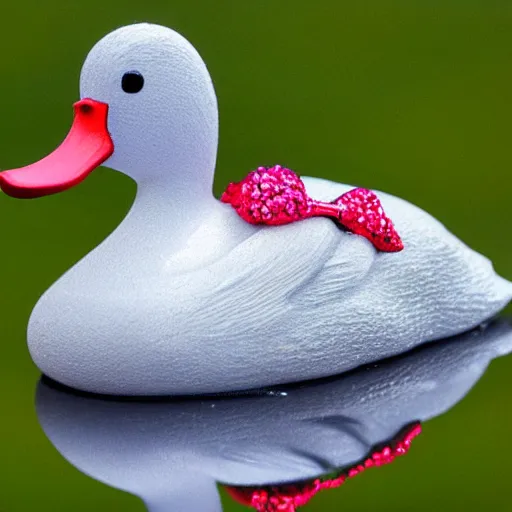 Prompt: a duck with bling