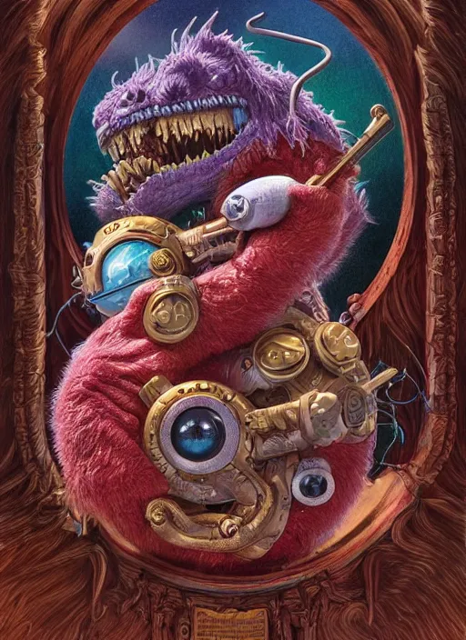 Image similar to American Greetings My Pet Monster (1986) plush, intricate, highly detailed, centered, digital painting, artstation, concept art, smooth, sharp focus, illustration, artgerm, donato giancola, Joseph Christian Leyendecker, WLOP, Artgerm