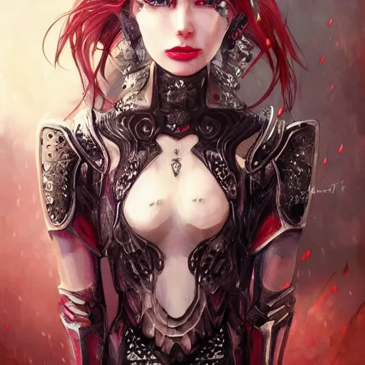 Image similar to portrait sinister knights of Zodiac girl+smoky eyes, black fire red color reflected armor, in ruined Agora of Athens rainy fallen night, ssci-fi and fantasy, intricate and very very beautiful and elegant, highly detailed, digital painting, artstation, concept art, smooth and sharp focus, illustration, art by tian zi and WLOP and alphonse mucha C 11.0