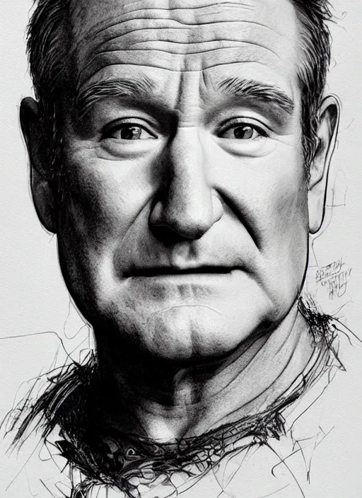 Image similar to portrait, Robin Williams, watercolor, dramatic lighting, cinematic, establishing shot, extremly high detail, foto realistic, cinematic lighting, pen and ink, intricate line drawings, by Yoshitaka Amano, Ruan Jia, Kentaro Miura, Artgerm, post processed, concept art, artstation, matte painting, style by eddie mendoza, raphael lacoste, alex ross