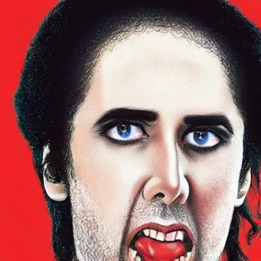 Prompt: nicolas cage as michael jackson