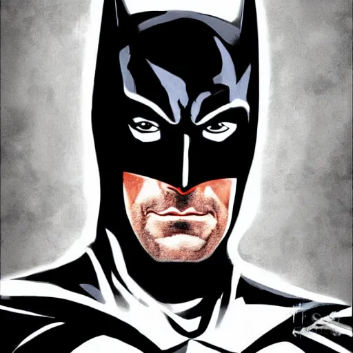 Image similar to a portrait digital painting of antony starr as batman