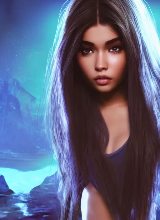 Image similar to Madison Beer as a video game character, digital art, unreal engine, unreal engine render, blender render, render, 4k, coherent