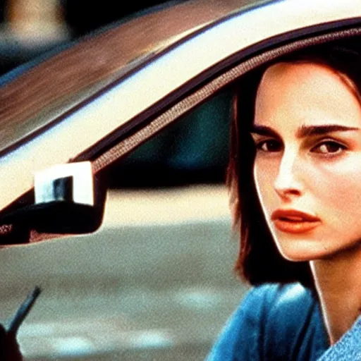 Image similar to young nathalie portman replacing jodie foster in the movie taxi driver, movie still