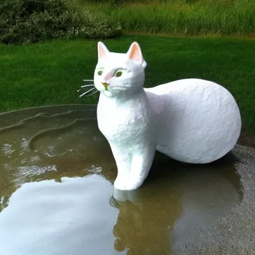 Image similar to cat made of water