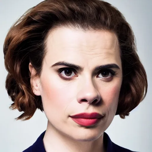 Image similar to a beautiful full body photograph of hayley atwell dressed as doctor who, symmetrical face, extreme realism and detail, 8 k, completely framed, direct lighting, 3 5 mm photo, photorealistic, sharp focus