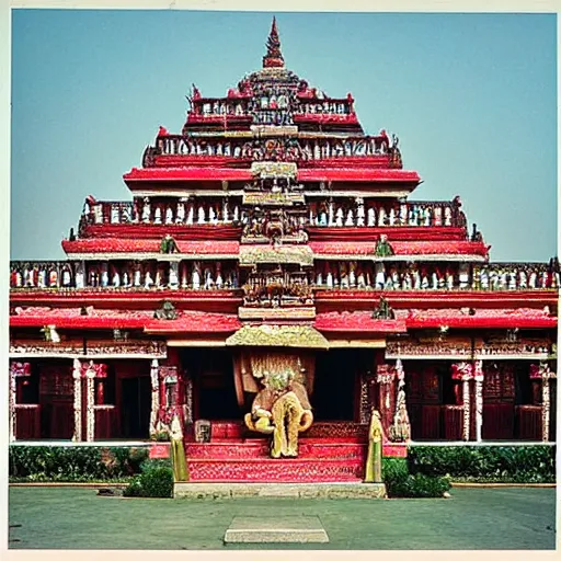 Prompt: a highly detailed beautiful temple by raghu rai's work