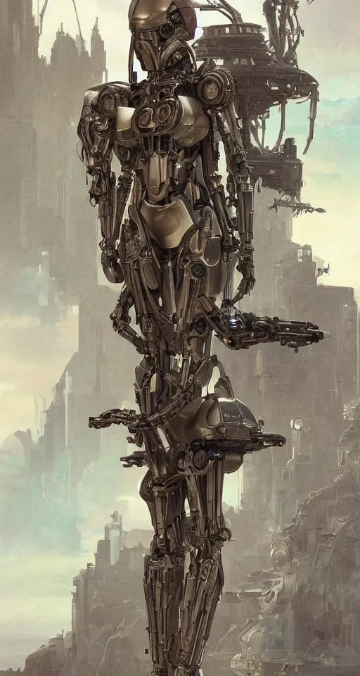 Prompt: digital artwork, illustration, cinematic camera, a cyborg pilot in the cockpit of a battle droid, intricate machinery, biomechanics, the ghosts in the machine, cyberpunk concept art by artgerm and Alphonse Mucha and Greg Rutkowski, highly detailed, elegant, intricate, sci-fi, sharp focus, Trending on Artstation HQ, deviantart