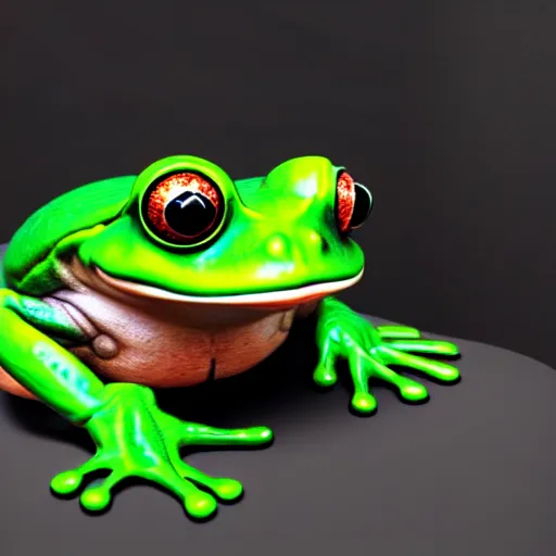 Prompt: an anthropomorphic frog living in an extradimensional reality where it is a god, in the style of wlop, illustration, epic, fantasy, hyper detailed, smooth, unreal engine, sharp focus, ray tracing, physically based rendering, renderman, beautiful