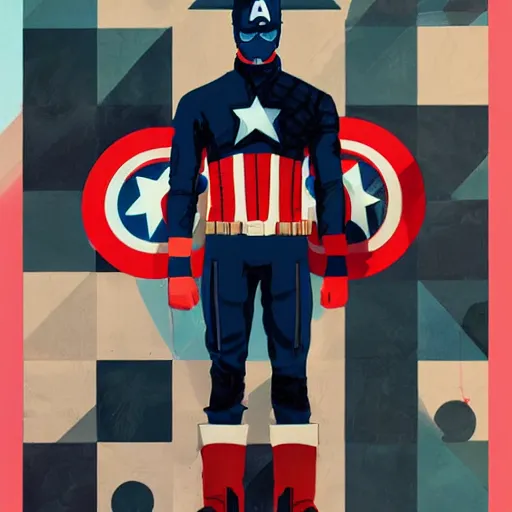 Image similar to Captain America profile picture by Sachin Teng, asymmetrical, Organic Painting , Matte Painting, geometric shapes, hard edges, graffiti, street art:2 by Sachin Teng:4