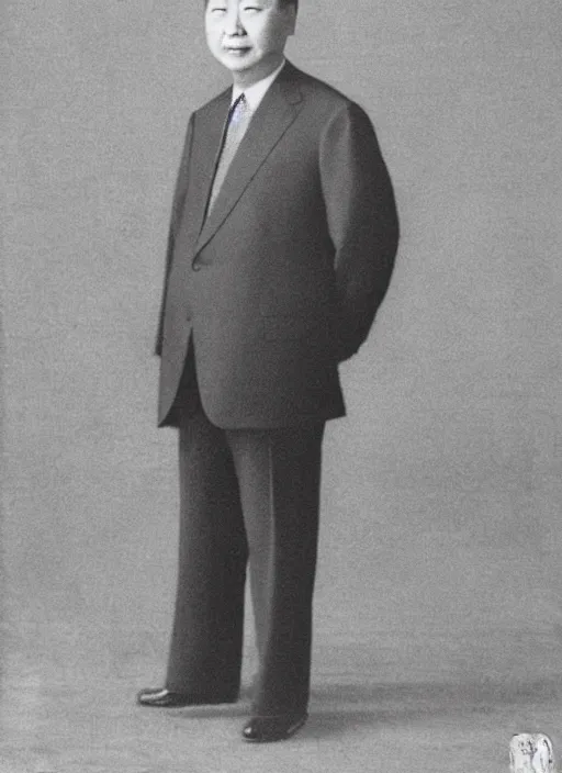 Prompt: portrait of xi jingping in suit.