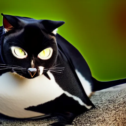 Image similar to a feline penguin - cat - hybrid, animal photography