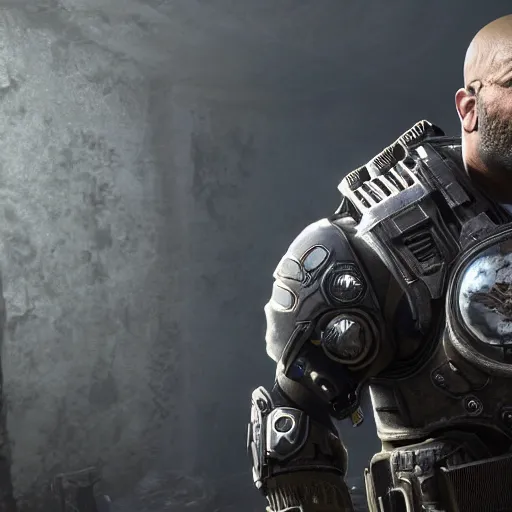 Image similar to laurence fishburne in gears of war destiny 2 overwatch witcher 3 god of war tomb raider cyberpunk 2 0 7 7 doom, highly detailed, extremely high quality, hd, 4 k, professional photographer, 4 0 mp, lifelike, top - rated, award winning, realistic, detailed lighting, detailed shadows, sharp, edited, corrected, trending