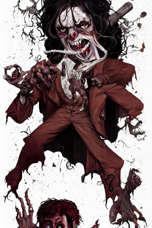 Image similar to count chocula in sleepy hollow, full body, big two toned eyes, teeth gritted, horror, intricate details, cinematic, epic, realistic, anatomy, tomer hanuka, uplight, artstation, photorealistic, scary