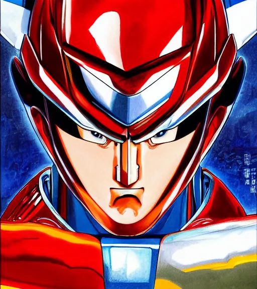 Prompt: go nagai ishikawa ken style manga anime super robot portrait detailed painting rendering realistic 3d hd key visual official media with frank Miller Alex Ross ito junji giger style trending