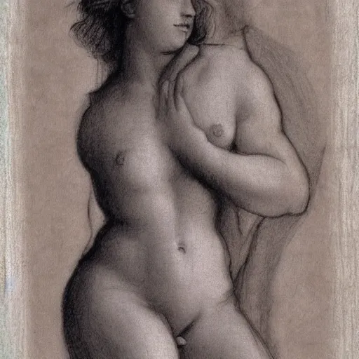 Image similar to of a beautiful girl sketched in pencil by michelangelo lots of little sketches a study of the female form ultra detail maximillist