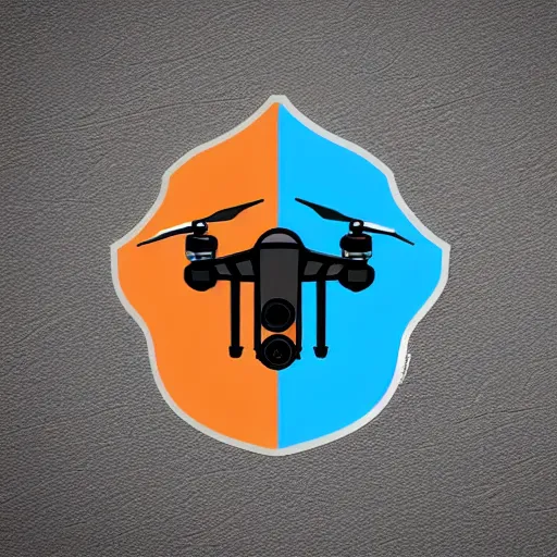 Image similar to a logo of a future tech giant in the field of autonomous drones, pop art