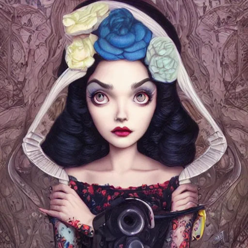 Image similar to Lofi portrait while dreaming, Pixar style by Joe Fenton and Stanley Artgerm and Tom Bagshaw and Tim Burton