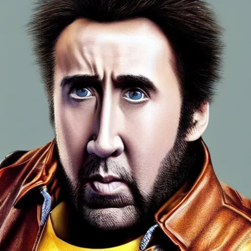 Prompt: photo realistic, ultra detailed photo of nicolas cage as wolverine