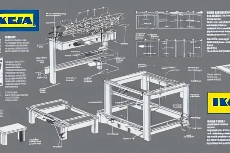 Prompt: a detailed ikea assembly guide on the construction of planet earth