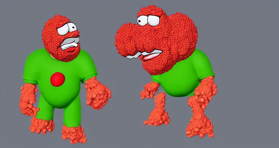 Prompt: Screenshot of a 3d version of Meatwad from Aqua Teen Hunger Force as a 3d NPC in the 3d videogame 'Super Mario 64'. Sharpened. 1080p. High-res. Ultra graphical settings.