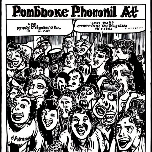 Image similar to robert crumb comic about pembroke pines flanagan high school students partying accurate eyes high detail