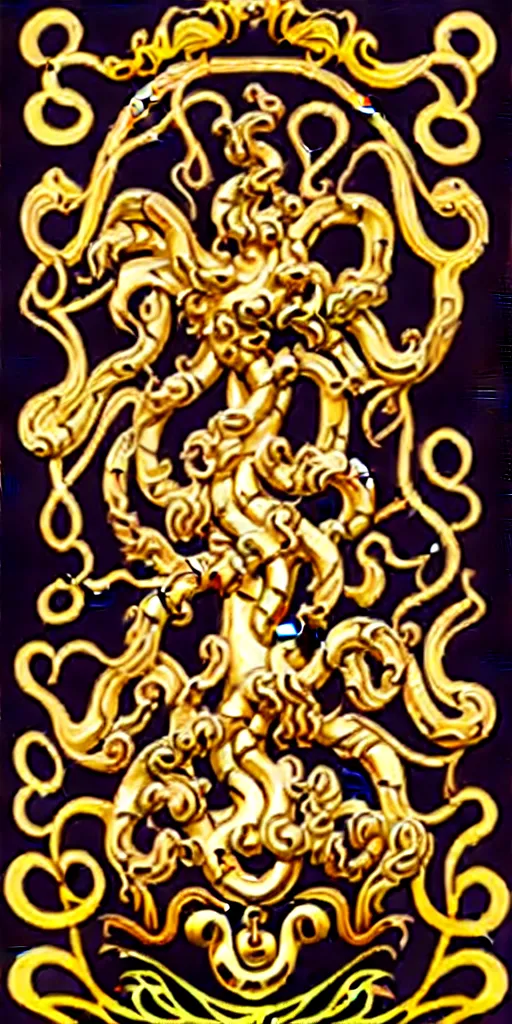 Prompt: the source of future growth dramatic, elaborate emotive Golden Baroque and Rococo styles to emphasise beauty as a transcendental, seamless pattern, symmetrical, large motifs,versace medusa logo in centre, bvlgari jewelry, rainbow syrup splashing and flowing, Palace of Versailles, 8k image, supersharp, spirals and swirls in rococo style, medallions, iridescent black and rainbow colors with gold accents, perfect symmetry, High Definition, photorealistic, masterpiece, 3D, no blur, sharp focus, photorealistic, insanely detailed and intricate, cinematic lighting, Octane render, epic scene, 8K