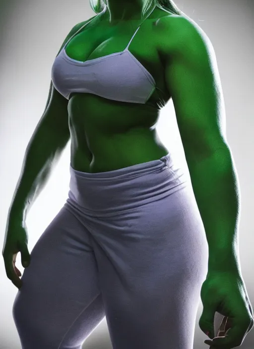 Image similar to A full portrait photo of real-life women hulk, f/22, 35mm, 2700K, lighting, perfect faces, award winning photography.