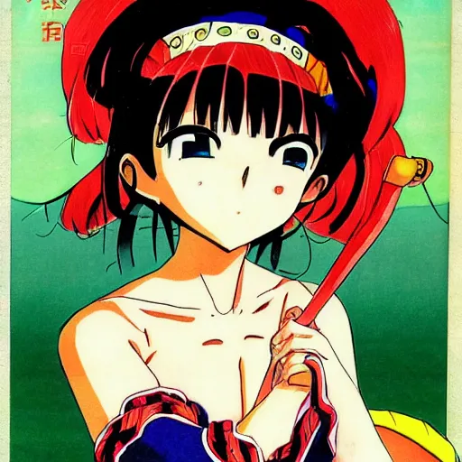 Image similar to a manga cover of a girl by rumiko takahashi