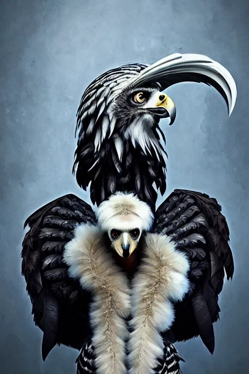 Prompt: epic professional digital art of female human - harpy eagle hybrid animal wearing air force jumpsuit, feathered head, harpy eagle beak, painting, by lisa roet, reyna rochin, iris van herpen, leesha hannigan, artstation, cgsocietywlop, epic, much wow, much detail, gorgeous, detailed, cinematic, masterpiece