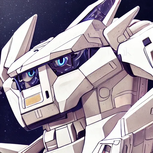 Image similar to gundam head, v - fin, taiyo robotics, highly detailed illustration, custom design, dribbble. com, by secondsyndicate studio,