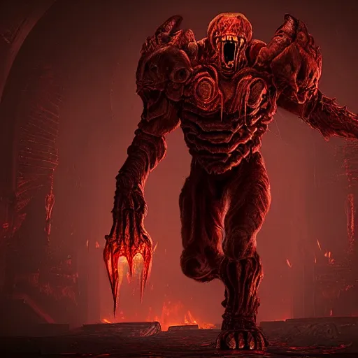 Image similar to monster from doom eternal